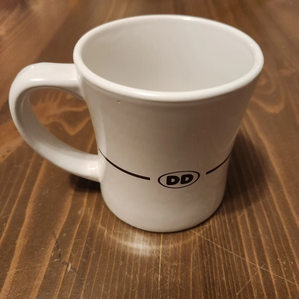 2011 Dunkin Donuts Coffee Mug Diner Style Ceramic Cup DD 12 oz Retro Heavy